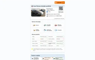 autoDNA Auto Vēstures Atskaites paraugs – attēls